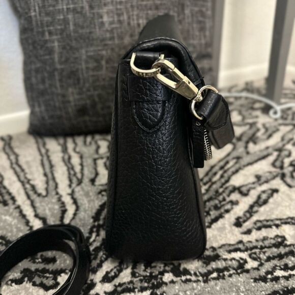 Kate Spade Carter Street Georgia Leather Shoulder Bag Crossbody Black - Picture 6 of 12